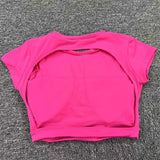 Nylon Sports Backless Workout Tops
