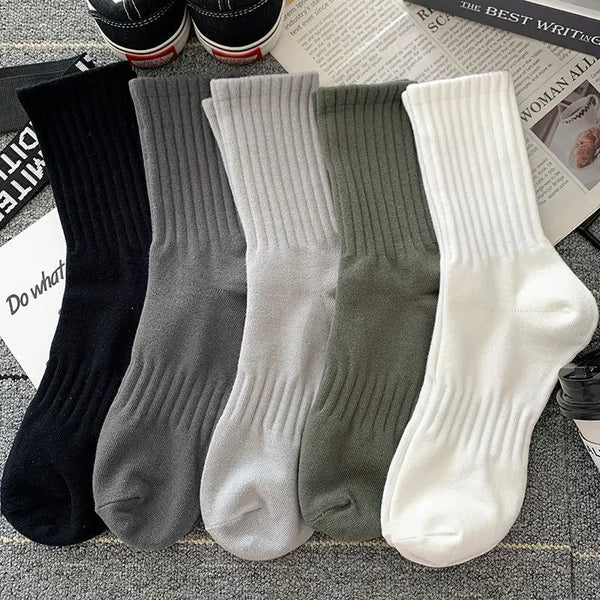Men Black White Warm Socks