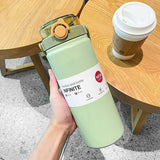 Stainless Steel Large Capacity Thermos Bottle with Straw
