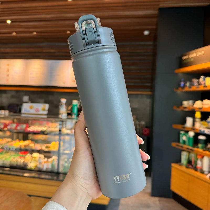 Stainless Steel Thermos Cup with Straw