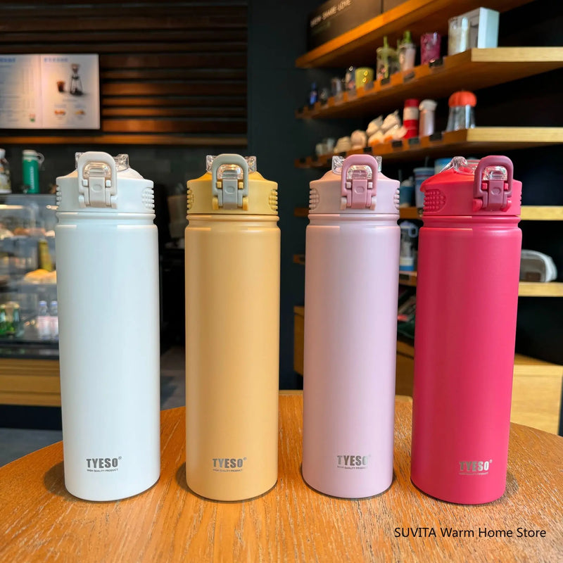 Stainless Steel Thermos Cup with Straw