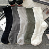 Men Black White Warm Socks