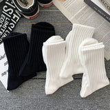 Men Black White Warm Socks