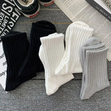 Men Black White Warm Socks