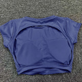 Nylon Sports Backless Workout Tops