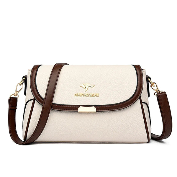 Solid Color High Quality Leather Small Shoulder Bag