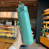 Stainless Steel Thermos Cup with Straw