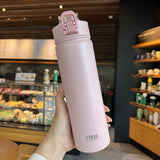 Stainless Steel Thermos Cup with Straw