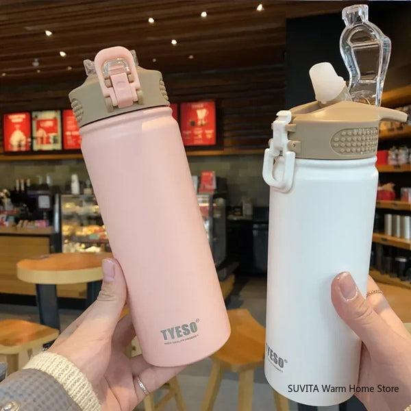 Stainless Steel Thermos Cup with Straw
