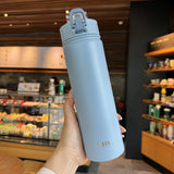 Stainless Steel Thermos Cup with Straw