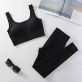 Women's Workout High Waist Yoga Leggings with Stretch Sports Bra