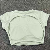 Nylon Sports Backless Workout Tops