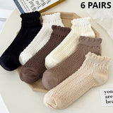 Solid Color Women's Lace Socks