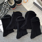 Men Black White Warm Socks