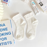 Lolita Style Japanese Woman Cute White Short Socks