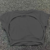 Nylon Sports Backless Workout Tops