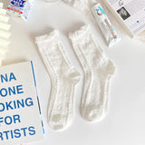 Lolita Style Japanese Woman Cute White Short Socks