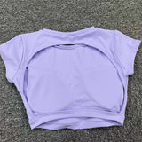 Nylon Sports Backless Workout Tops