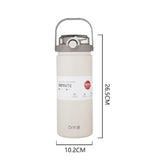Stainless Steel Large Capacity Thermos Bottle with Straw