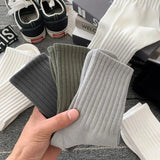 Men Black White Warm Socks