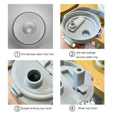Stainless Steel Large Capacity Thermos Bottle with Straw