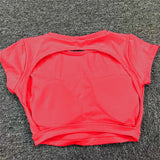 Nylon Sports Backless Workout Tops