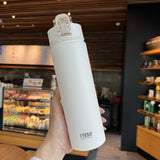 Stainless Steel Thermos Cup with Straw