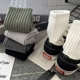 Men Black White Warm Socks