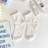 Lolita Style Japanese Woman Cute White Short Socks