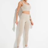 Women's Workout High Waist Yoga Leggings with Stretch Sports Bra