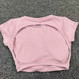 Nylon Sports Backless Workout Tops