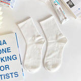 Lolita Style Japanese Woman Cute White Short Socks
