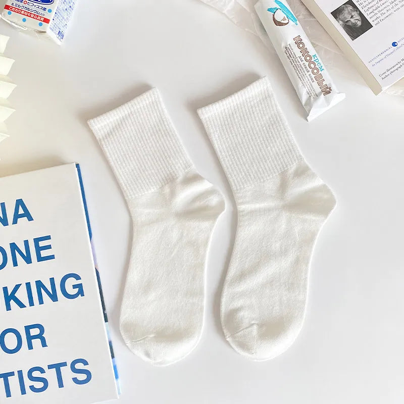 Lolita Style Japanese Woman Cute White Short Socks