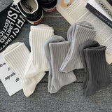 Men Black White Warm Socks