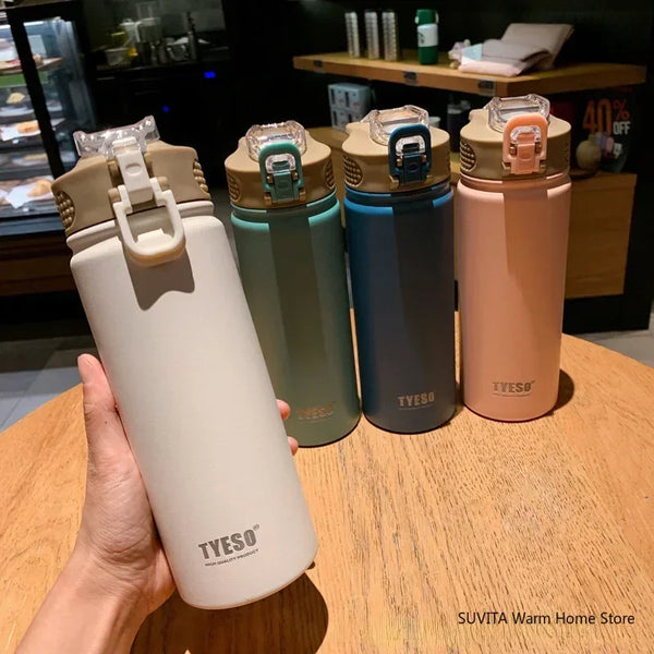 Stainless Steel Thermos Cup with Straw