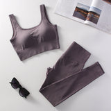 Women's Workout High Waist Yoga Leggings with Stretch Sports Bra