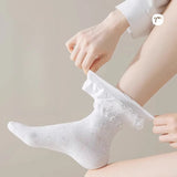 Woman Lolita Cute Black White Socks