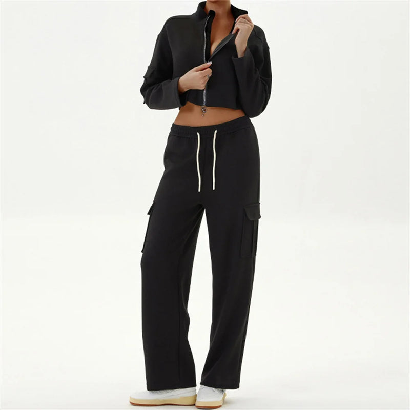 Women Stand Up Collar Long Sleeved Yoga Dress