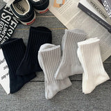 Men Black White Warm Socks