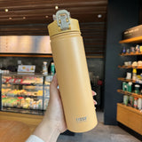 Stainless Steel Thermos Cup with Straw