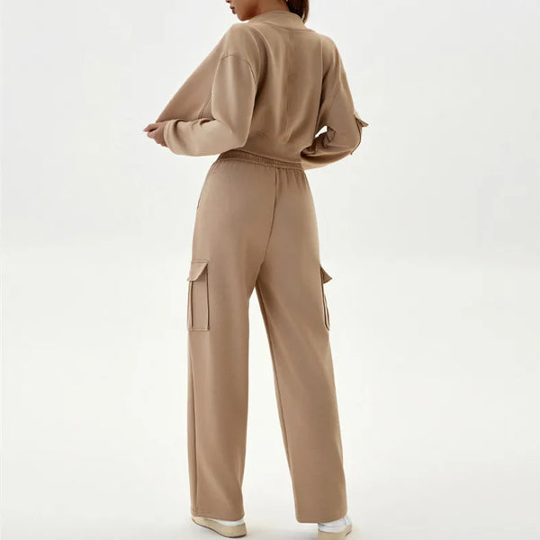 Women Stand Up Collar Long Sleeved Yoga Dress