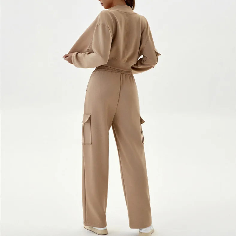 Women Stand Up Collar Long Sleeved Yoga Dress