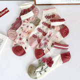 Japanese Woman Cute White Short Sock